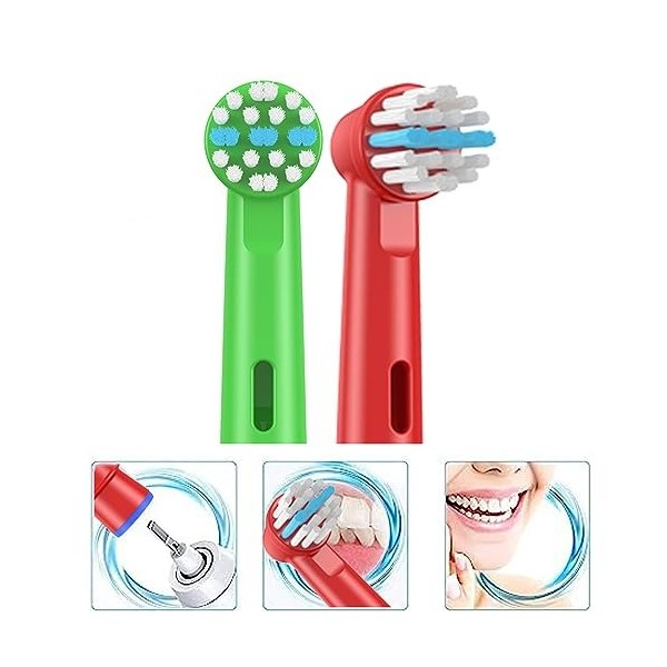 Lot de 8 pièces brosse à dents pour enfants pour Oralb, têtes de brosse à dents électrique compatible avec brosse à dents éle