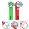 Lot de 8 pièces brosse à dents pour enfants pour Oralb, têtes de brosse à dents électrique compatible avec brosse à dents éle