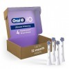 iO Series Ultimate White Lot de 4 têtes de brosse de rechange pour brosses à dents électriques Oral-B iO Series Blanc