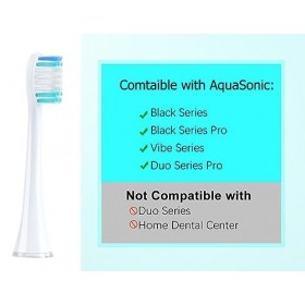 Têtes de brosse à dents compatibles avec AquaSonic Black Series et Vibe Series - Brosses de rechange pour brosse à dents élec