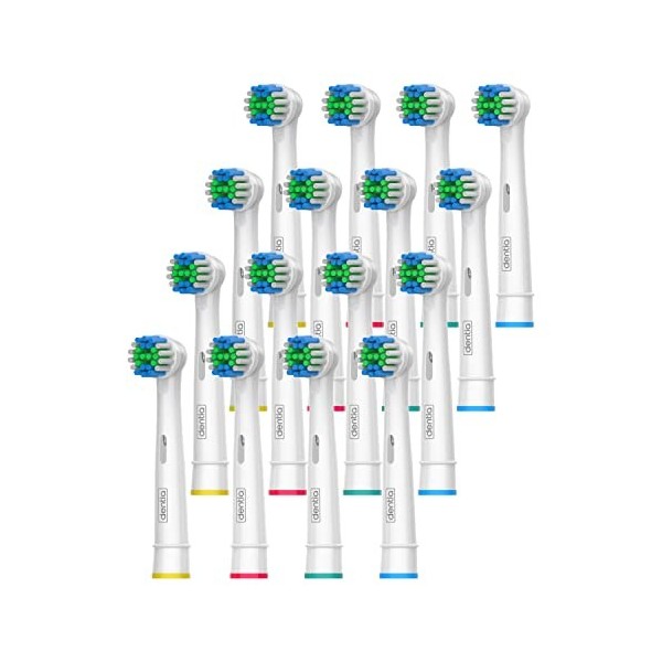 Lot de 16 têtes de brosse à dents compatibles avec la plupart des brosses à dents électriques, lot de 16 têtes de brosse à de