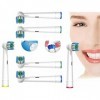 Lot de 8 têtes de brosse à dents électrique pour brosse à dents électrique Oral B compatibles avec les brosses à dents électr