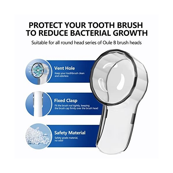 THISONG Housses de Protection Pour Têtes de Brosse à Dents iO, Protection Adaptée aux Têtes de Brosse à Dents Électriques Ora