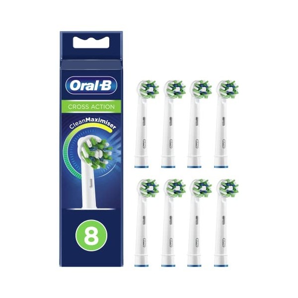 Oral B Replacement Brush heads with Clean Maxi MisA CrossAction technology - Variante : 8 pcs