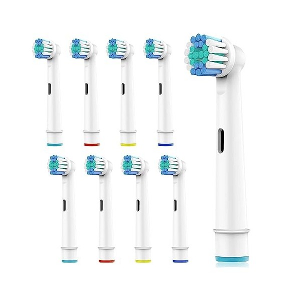 Lot de 8 têtes de rechange compatibles avec brosse à dents électrique Oral B Braun – Tête de rechange compatible avec brosse 