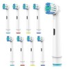 Lot de 8 têtes de rechange compatibles avec brosse à dents électrique Oral B Braun – Tête de rechange compatible avec brosse 