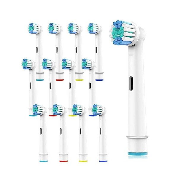 Lot de 8 têtes de rechange compatibles avec brosse à dents électrique Oral B Braun – Tête de rechange compatible avec brosse 