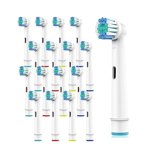 Lot de 8 têtes de rechange compatibles avec brosse à dents électrique Oral B Braun – Tête de rechange compatible avec brosse 