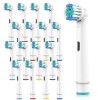 Lot de 8 têtes de rechange compatibles avec brosse à dents électrique Oral B Braun – Tête de rechange compatible avec brosse 