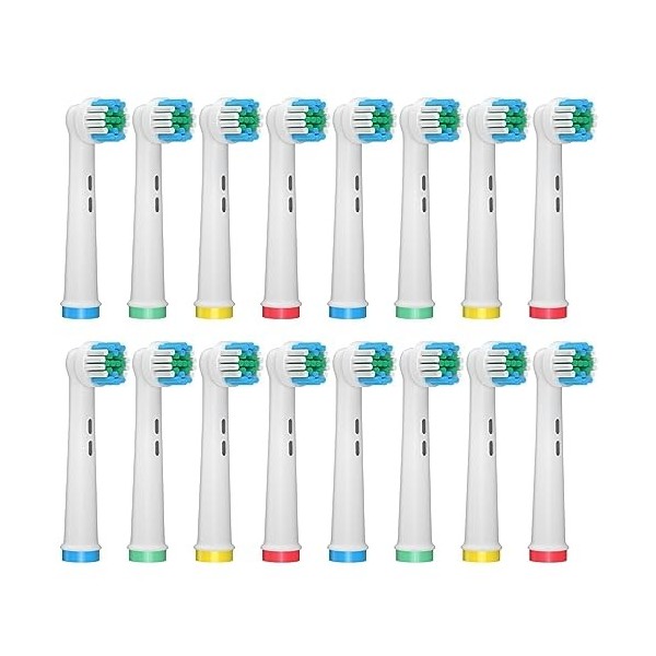 Têtes de brosse de rechange pour Oral B, 16 têtes de brosse à dents électriques de rechange pour Oral B Braun, têtes de bross