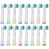 Têtes de brosse de rechange pour Oral B, 16 têtes de brosse à dents électriques de rechange pour Oral B Braun, têtes de bross