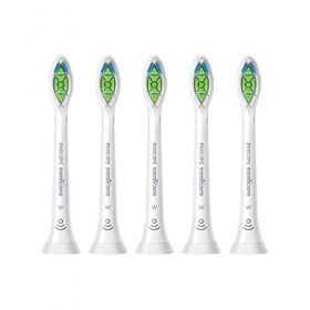 Philips Sonicare W2 Optimal White Sonic Standard HX6065/10 Lot de 5 têtes de brosse à dents de taille standard, fixation à cl
