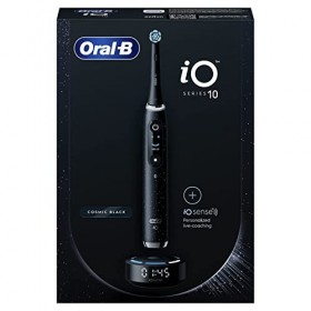 Oral-B iO Series 10 Brosse à Dents Électrique + Brossettes de Rechange, 7 Modes de Brossage, 1 Étui De Voyage, 1 Pochette, No