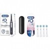 Oral-B iO 4 Lot De 2, Brosses À Dents Électriques Noire et Blanche connectées Bluetooth, 2 Brossettes, 1 Étui De Voyage & iO 