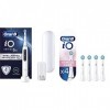 Oral-B iO 5N Brosse À Dents Électrique Blanche connectée Bluetooth, 1 Brossette, 1 Étui De Voyage & iO Gentle Care, Embout, P