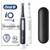 Oral-B iO 4 Lot De 2, Brosses À Dents Électriques Noire et Blanche connectées Bluetooth, 2 Brossettes, 1 Étui De Voyage & iO 