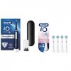 Oral-B iO 4N Brosse À Dents Électrique Noire connectée Bluetooth, 1 Brossette, 1 Étui De Voyage & iO Gentle Care, Embout, Pac