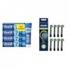 Oral-B Multipack, Oral-B Dentifrice Pro-Expert Protection Professionnelle x 4 Unites et Cross Action Brossettes de Rechange C