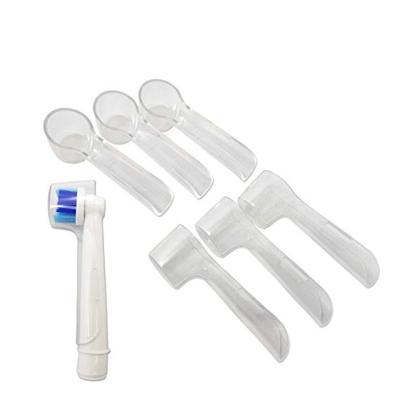 Dental Aesthetics Capuchons Compatibles avec Brosses à Dents Electriques Oral B Têtes Rondes - Lot de 6 Etuis de Protection