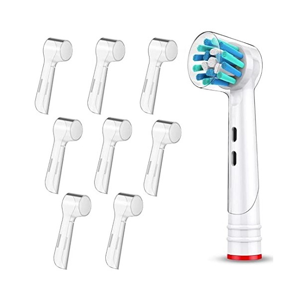 4 housses de tête compatibles avec les pièces de rechange pour brosse à dents électrique oral B - Couverture anti-poussière c