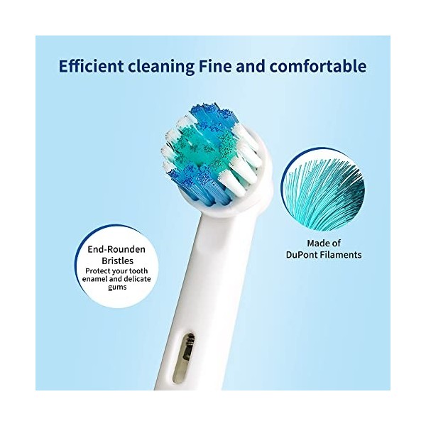 Benfosh Pack de 8 pour oral b brossette de rechange pour Brosse à Dents Électrique