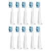 Lot de 10 têtes de rechange pour brosse à dents électrique Fairywill D7/D8/FW507/508/551/917/959/D1/D3 - Noir