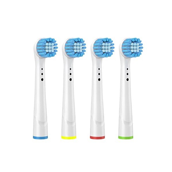 Neoreser 4 Pièces Têtes de Brosse de Rechange,Brossette de Rechange Brosse à Dents Electriques,Nettoyage en profondeur,D’élim