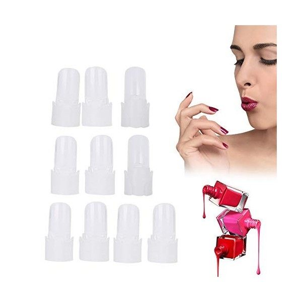 Lot de 10 protections de vernis à ongles pour doigts 12 × 7 × 3