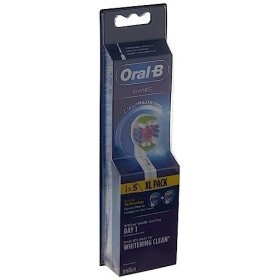 Oral-B 3D White - Lot de 5 têtes de rechange pour brosse à dents électrique avec technologie CleanMaximiser