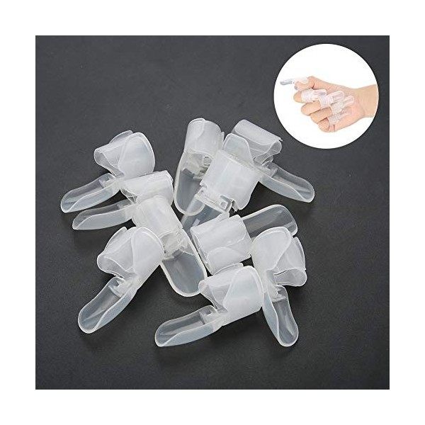 Lot de 10 protections de vernis à ongles pour doigts 12 × 7 × 3