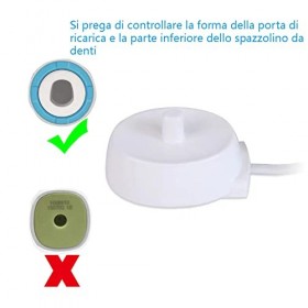 Chargeur de Brosse à Dents Electrique Modèle 3757 pour Braun Oral B Genius 8500/8900/9900/9000N, Smart 4500/5000N/6000N/7000,