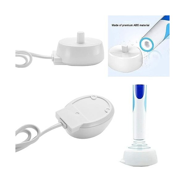 FiTspi Chargeur de brosse à dents électrique pour brosse à dents Braun Oral-B Series D12 D20 D16, adaptateur de brosse à dent