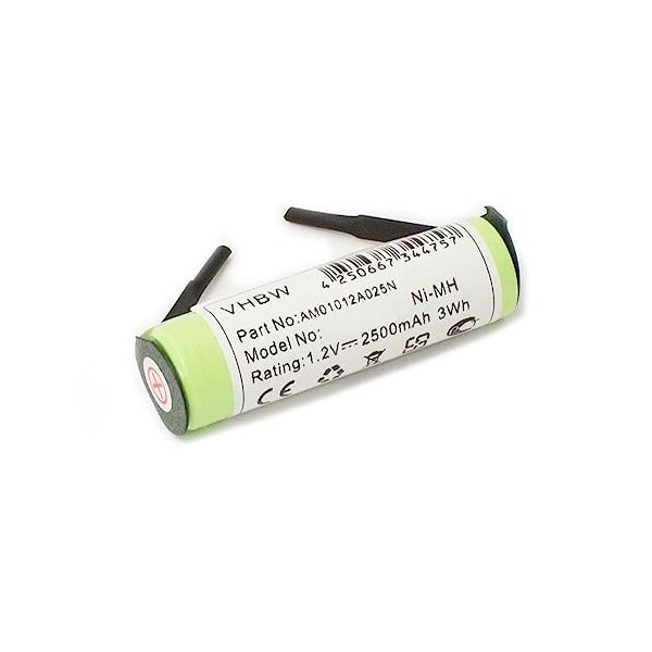 vhbw Batterie Compatible avec Braun 5614, 5643, 5645, 5649, 5666, 5667, 570, 5703, 5704 Brosse à Dents électrique 2500mAh, 1