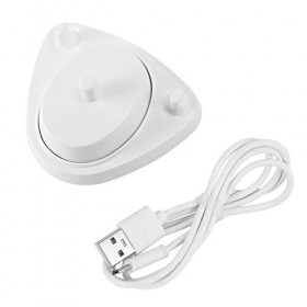 Dfhellla pour Brosse à Dents Remplacement Chargeur Alimentation Support de Charge Inductif Modèle 3757 Câble USB Blanc