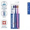 Curaprox CS5460PACK Handbrush Ultra doux, 3 pièces, couleurs assorties, couleur non sélectionnable 