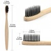 SWKJ Lot de 10 brosses à dents en bambou avec poils souples, respectueux de lenvironnement et sans plastique pour adultes, e