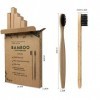 GeekerChip Lot de 10 Brosse à Dents de Bambou,10 couleurs brosse a dent bambou,Poils Doux Naturels,Écologiques Et Biodégradab