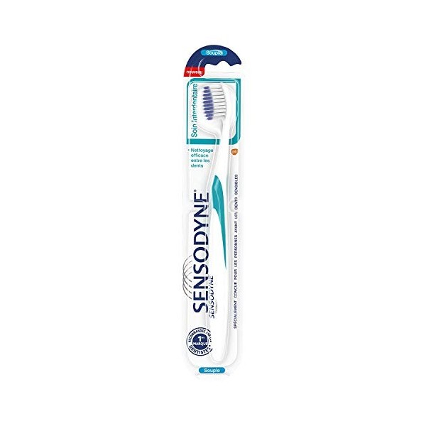 Sensodyne Brosse à dents Soin Interdentaire, Souple, Pour Un Nettoyage En Douceur Des Dents Sensibles Sans Endommager Les Gen