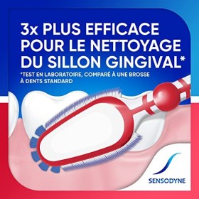 Sensodyne Brosse à dents Sensibilité & Gencives, Souple, Pour Les Dents Sensibles Sans Endommager Les Gencives, Couleur Aléat
