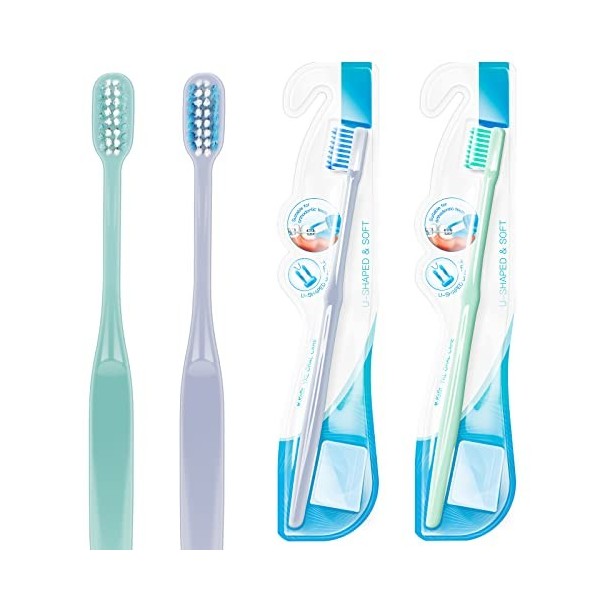 Y-Kelin Brosse à dents orthodontique en forme de U Lot de 4 couleurs lot de 4 