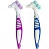 Kacoco Lot de 2 brosses à dents à double poils ergonomiques et portables pour soins dentaires