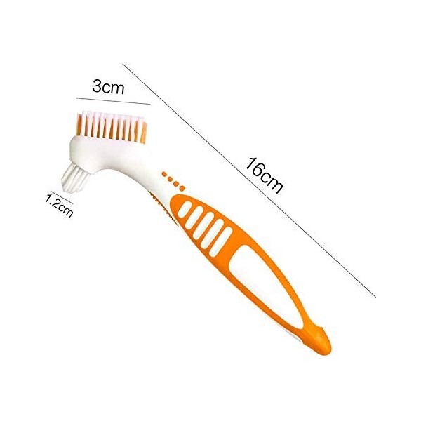 Kacoco Lot de 2 brosses à dents à double poils ergonomiques et portables pour soins dentaires