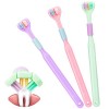 3pcs Brosse à Dent 3 Faces, Brosse a dent Souple Adulte, Super Brosse Compact Brosse à dents junior, Brosse À Dents Triple Id