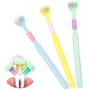 3pcs Brosse à Dent 3 Faces, Brosse a dent Souple Adulte, Super Brosse Compact Brosse à dents junior, Brosse À Dents Triple Id