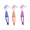 EvaGO Lot de 3 brosses de nettoyage pour prothèse dentaire avec poils multicouches et poignée ergonomique en caoutchouc - Bro