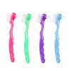 EvaGO Lot de 3 brosses de nettoyage pour prothèse dentaire avec poils multicouches et poignée ergonomique en caoutchouc - Bro