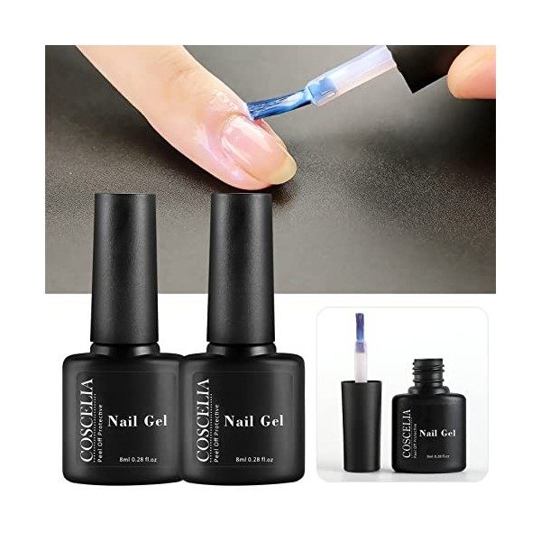 COSCELIA Colle Anti Débordement Ongles Protection des Bords Ongle