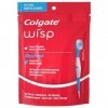 Colgate Max Fresh Wisp - Lot de 24 mini brosses à dents jetables - Menthe poivrée - Pack de 4