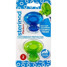 Bonfit America Inc. Steripod, Toothbrush Hygiene System, Blue & Green, Dual Pack 1.1 x 3.5 x 8.5 inches