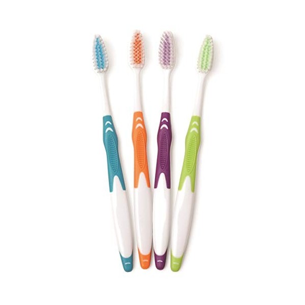 Freshmint – Lot de 144 brosses à dents qualité supérieure emballées individuellement, poignée en caoutchouc facile prendre ma